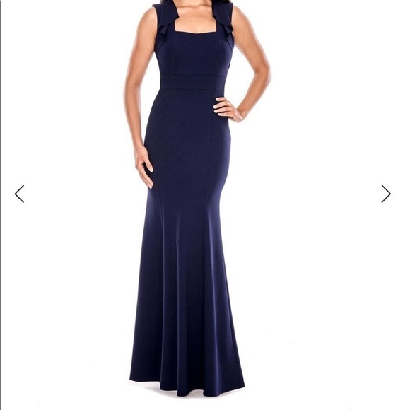 DECODE 1.8 - Sleeveless Long Dress. Navy. Size 12 - Picture 2 of 4
